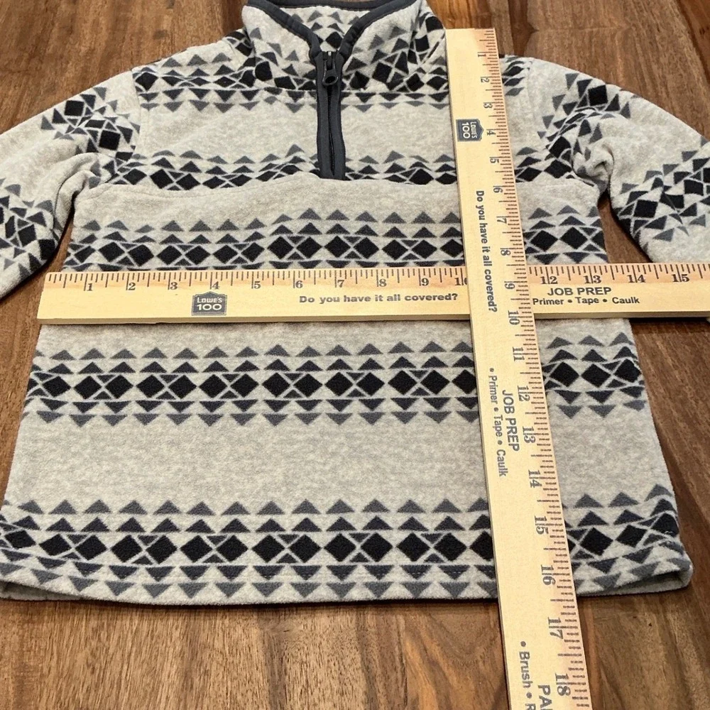 OshKosh‎ Bgosh Kids Fleece Pullover Gray Geometric Pattern Size 4